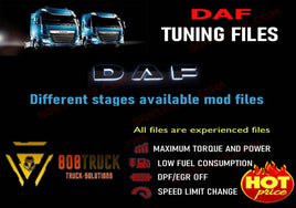 DAF Tuning Files Stage1,dpf off, adblue off, egr off...etc - New Package 2022