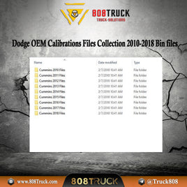 Dodge OEM Calibrations Files Collection 2010-2018 Bin files