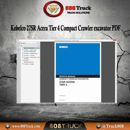 Kobelco 27SR Acera Tier 4 Compact Crawler excavator Service Manual PDF