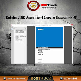 Kobelco 70SR Acera Tier 4 Crawler Excavator Service Manual PDF