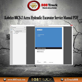 Kobelco 80CS-2 Acera Hydraulic Excavator Service Manual PDF