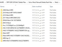 MACK MP7 MP8 MP10 ENGINE DPF EGR Delete Files