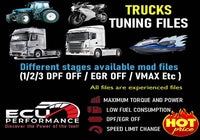 Trucks Tuning Files Stage1,dpf off, adblue off, egr off...etc - Hot Package 2022