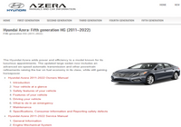 Hyundai Azera Service Manual 2011 – 2022