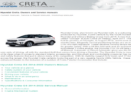Hyundai CRETA Service Manual 2014 – 2022