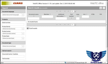 Claas WebTIC Offline [03.2020] Service Information - 808TRUCK