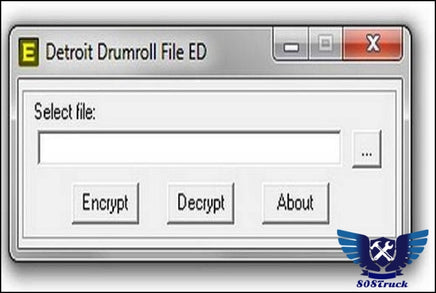 DETROIT DRUMROLL FILE ENCRYPTOR/DECRYPTOR (EDITOR) v0.2 - 808TRUCK