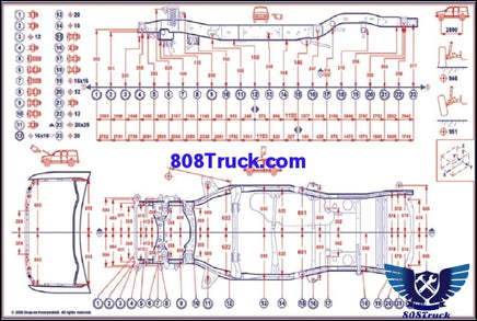 Mitchell CRS Vehicle Frame Dimensions 2020 - 808TRUCK