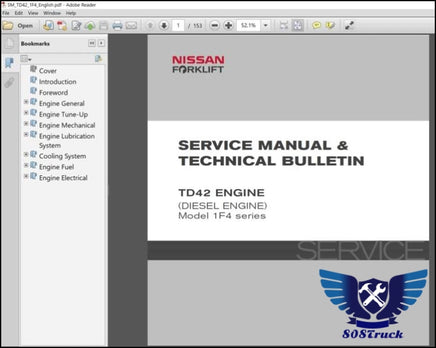 Nissan Forklift Trucks Service Manuals & Technical Bulletins - 808TRUCK